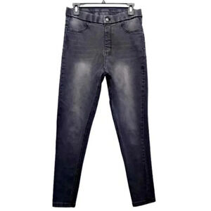 NOBO Womens Super High Rise Black Stonewash Jean Jeggings sz L (11-13)